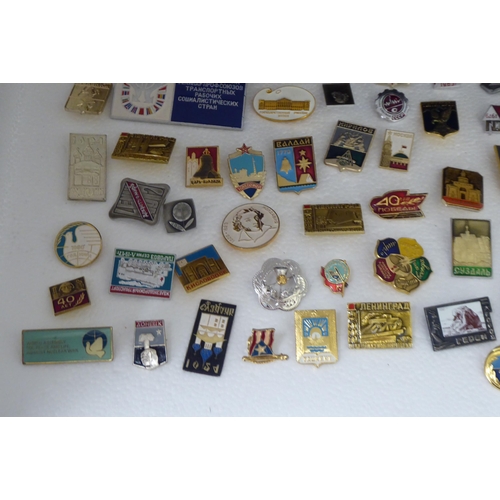 114 - Soviet lapel and other badges  mixed themes