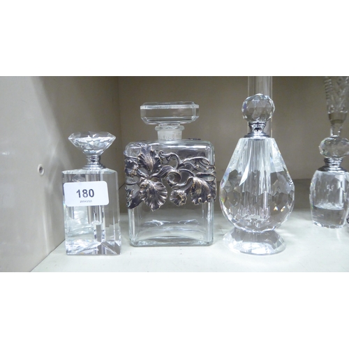 180 - Scent bottles: to include a facet cut, cylindrical example  10