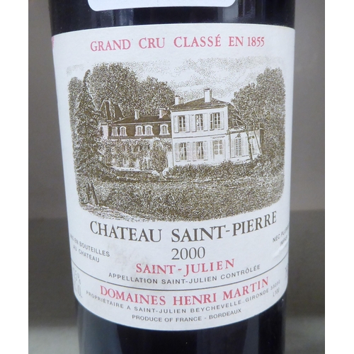 183 - Wine, two bottles of 2000 Chateau Saint-Pierre 