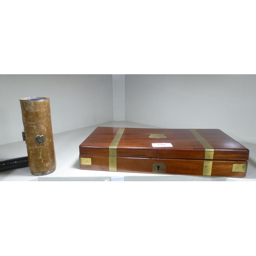 194 - Boxes: to include a late Victorian brass inlaid mahogany example  2