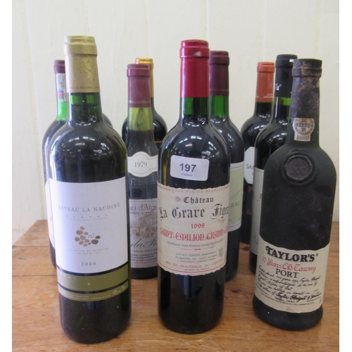 197 - Wine: to include a bottle of 1998 Chateau la Grave Figeac 