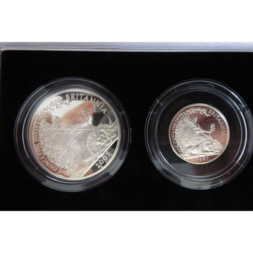 207 - The Britannia Collection silver proof four coin set  cased 