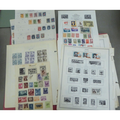 208 - Postage stamps: to include a miscellaneous collection and stock books