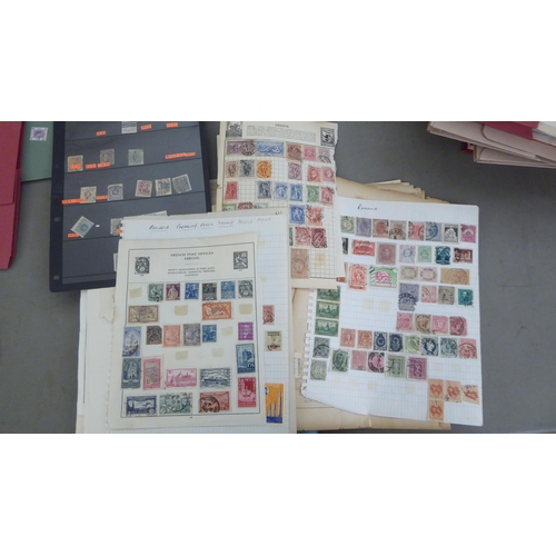 208 - Postage stamps: to include a miscellaneous collection and stock books