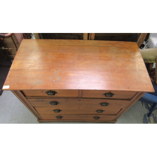 232 - An Edwardian walnut dressing chest with two short/three long drawers, on a plinth  38