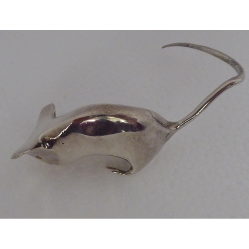 271 - A Tiffany & Co silver model, a seated mouse  1.5