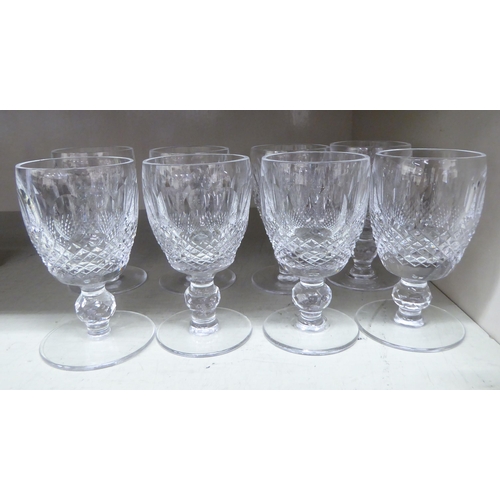 302 - A set of twelve Waterford Crystal Colleen pattern pedestal wines