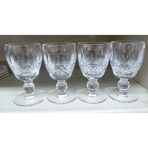 302 - A set of twelve Waterford Crystal Colleen pattern pedestal wines