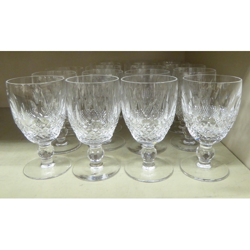 306 - A set of eighteen Waterford Crystal Colleen pattern pedestal wines