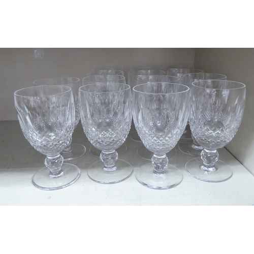 306 - A set of eighteen Waterford Crystal Colleen pattern pedestal wines