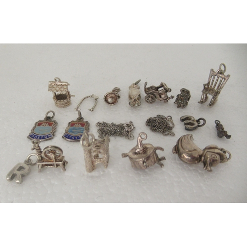 329 - Silver charm bracelet accessories 