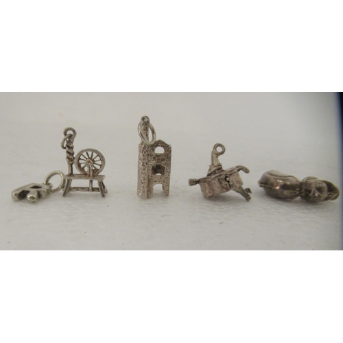 329 - Silver charm bracelet accessories 