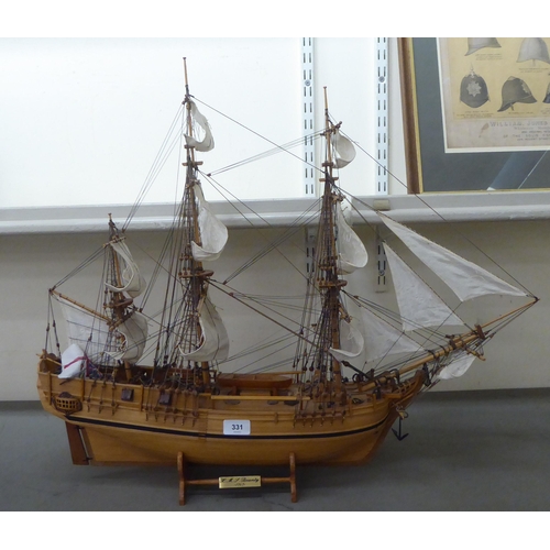 331 - A scratch built model, HMS Bounty  24