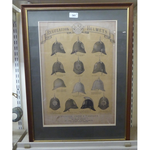 341 - A late Victorian William Jones and Company Regulation helmet, advertising poster  20