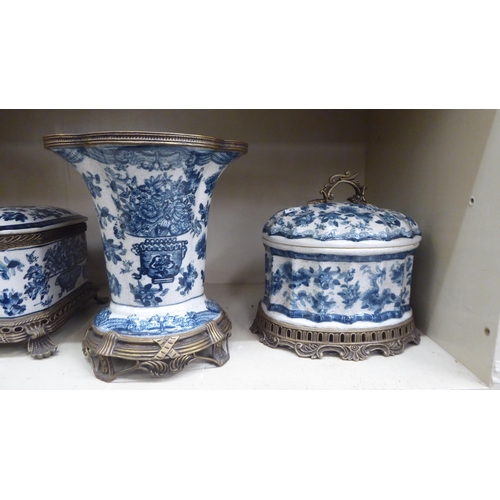 342 - Decorative ceramics: to include a Chinese style vase with metal mounts  10