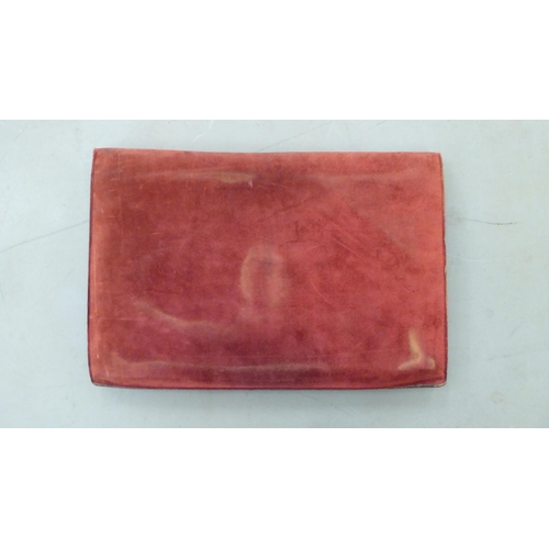 346 - A Cartier red leather and velvet document holder  10