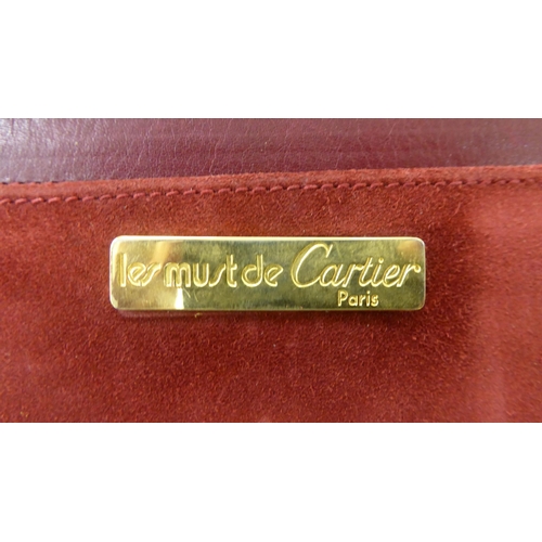 346 - A Cartier red leather and velvet document holder  10