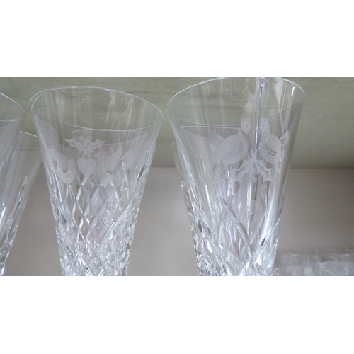 350 - A set of six Waterford Crystal toasting glasses 