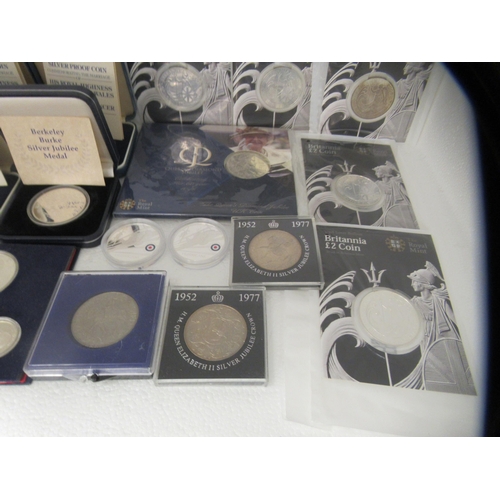 362 - Royal Mint, silver and other proof coins: to include a Britannia £2