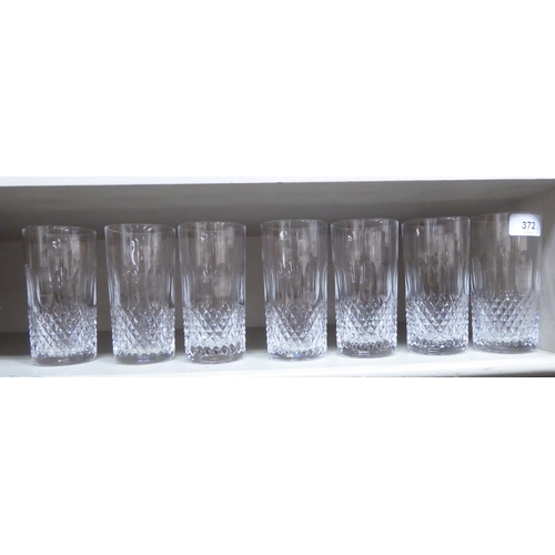 372 - A set of seven Waterford Crystal cordial glasses 