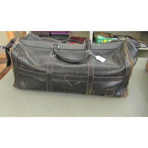 373 - A Dunhill brown leather holdall