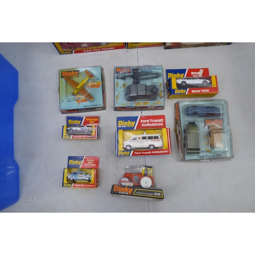 39 - Diecast model vehicles: to include a Dinky Fire Tender  boxed