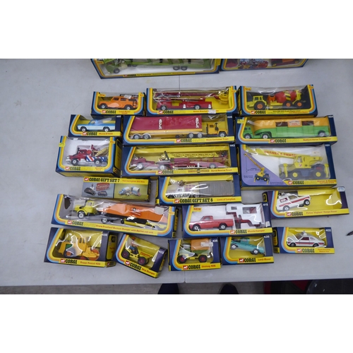 40 - Corgi diecast model vehicles: to include a Daktari Gift Set 7  boxed