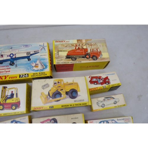 42 - Dinky diecast model vehicles: to include a no.724 Sea King helicopter  boxed 