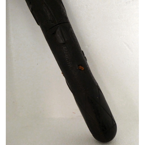 5 - A mixed lot: to include an Irish carved bog oak truncheon, inscribed 'Belfast'  13