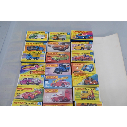 50 - Approx. thirty Matchbox model vehicles  boxed 