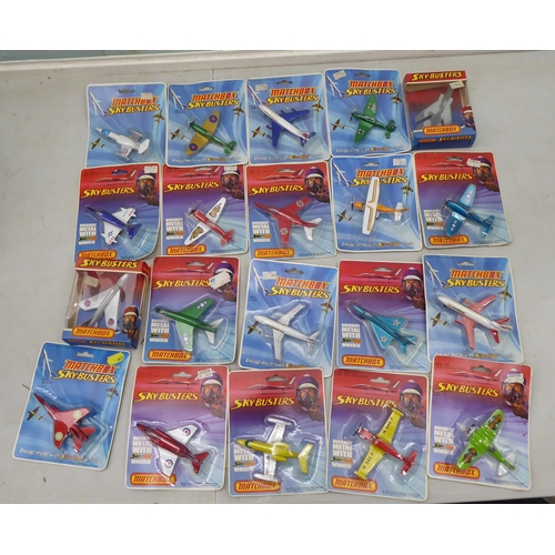 Matchbox Sky Busters diecast model aeroplanes to include a fighter jet boxed