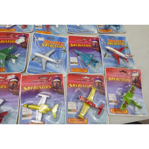 53 - Matchbox Sky-Busters diecast model aeroplanes: to include a fighter jet  boxed 