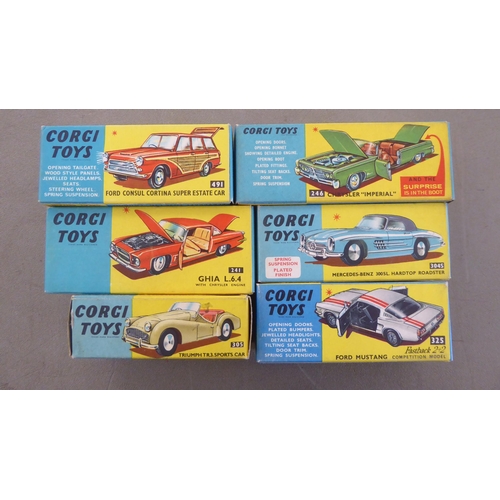 64 - Corgi diecast model vehicles: to include a No.246 Chrysler Imperial  boxed