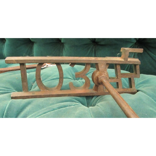 79 - Three cast iron branding irons