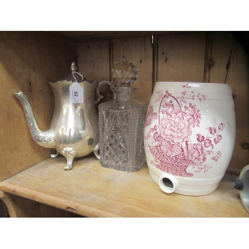 82 - A mixed lot: to include a silver plated four piece tea set