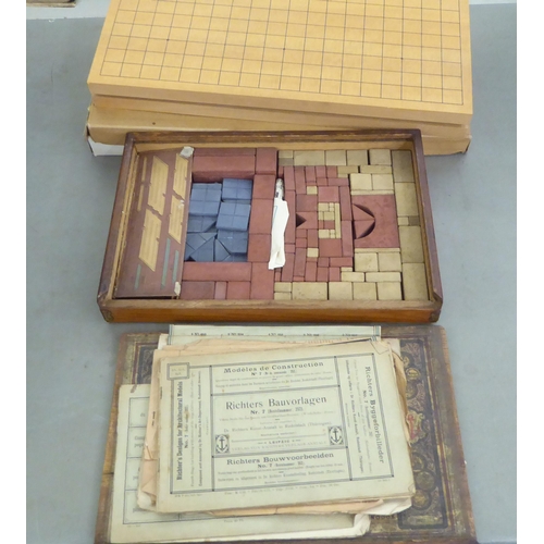 88 - Soft toys and games: to include late 19th/early 20thC German puzzle blocks