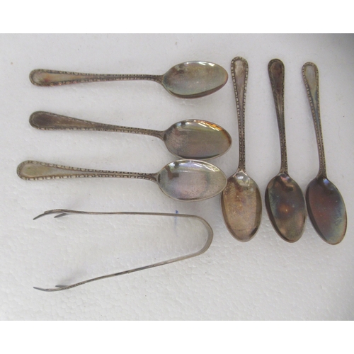 9 - Silver collectables: to include a set of six Old English pattern teaspoons  London 1952  c... 