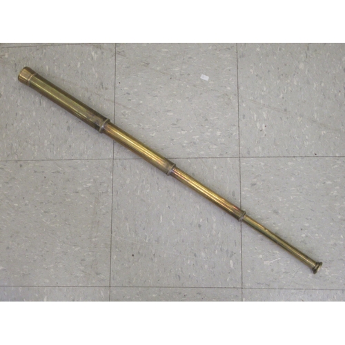 92 - A mixed lot: to include a Stanley of London brass four section telescope