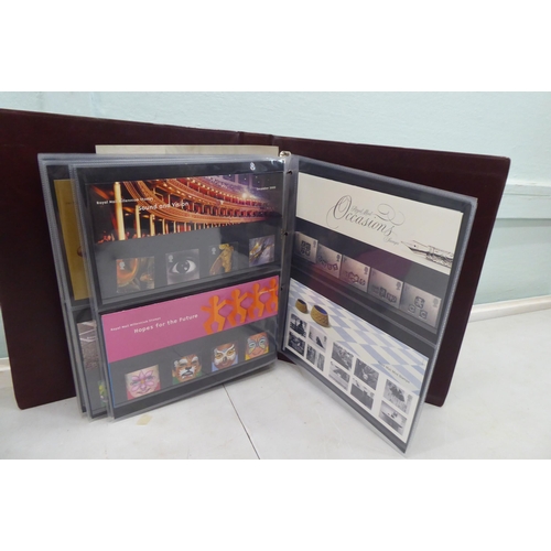 96 - Four albums of uncollated First Day covers; and three albums of presentation packs