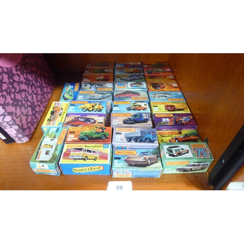 98 - Approx. thirty Matchbox model vehicles  boxed 