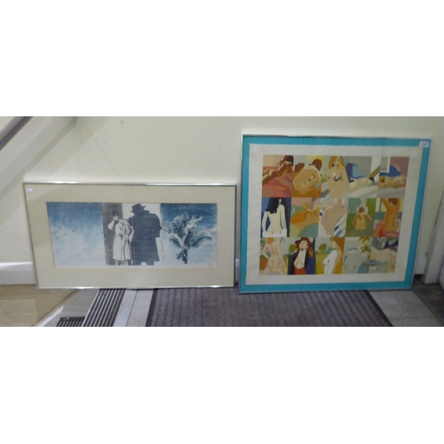 332 - Pictures: to include after Tully Crook - 'Wives'  Limited Edition 49/125 print  bears a pe... 