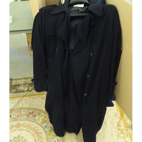 370 - Gentleman's coats: to include a Ralph Lauren black full length example  size XXL