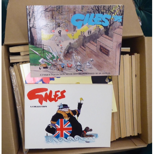 80 - Uncollated Giles cartoon annuals  circa 1940-1990s