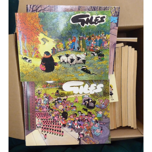 80 - Uncollated Giles cartoon annuals  circa 1940-1990s