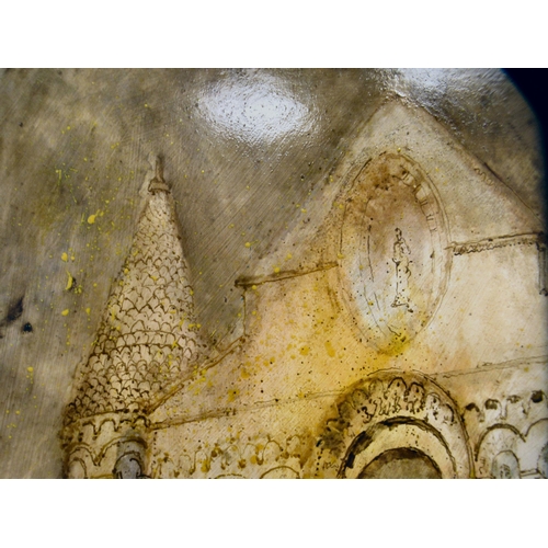 16 - John Lacoux - 'Notre Dame La Grande Poitiers'  oil on board  bears a signature & dated '73  19