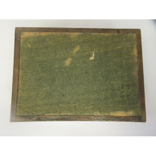 19 - A late 19thC Mauchlineware style satinwood on sycamore box, the straight sides and hinged lid featur... 
