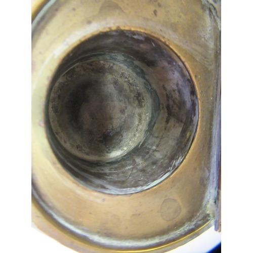 22 - An Edwardian cast brass mounted horse's hoof inkwell with a hinged cap, inscribed 'Cordon Jan 30 190... 