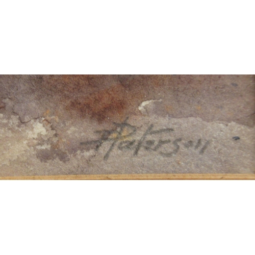 47 - J Paterson - 'Glen Sligachan, Skye'&nbsp; watercolour&nbsp; bears a signature & label verso&nbsp... 