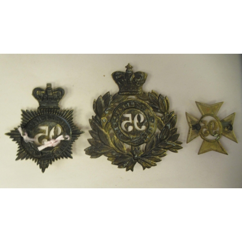 55 - Three military cap badges for the 95th Foot Regiment(Please Note: this lot is subject to the stateme... 