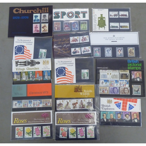 100 - Uncollated postage stamps: to include unused presentation packs